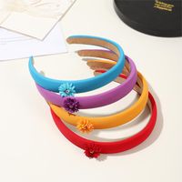 Women's Simple Style Classic Style Flower Cloth Inlay Rhinestones Hair Band main image 1
