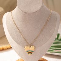Wholesale Jewelry Simple Style Classic Style Heart Shape Iron Zinc Alloy Pendant Necklace main image 2