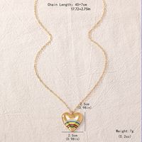 Wholesale Jewelry Simple Style Classic Style Heart Shape Iron Zinc Alloy Pendant Necklace main image 6