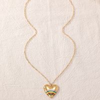 Wholesale Jewelry Simple Style Classic Style Heart Shape Iron Zinc Alloy Pendant Necklace main image 4