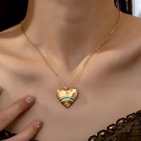 Wholesale Jewelry Simple Style Classic Style Heart Shape Iron Zinc Alloy Pendant Necklace main image 1