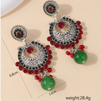 1 Pair Elegant Vintage Style Lady Geometric Inlay Alloy Rhinestones Drop Earrings main image 2