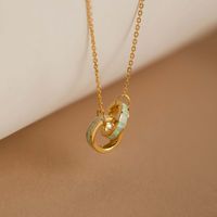 201 Stainless Steel 304 Stainless Steel Gold Plated Casual Simple Style Plating Asymmetrical Pendant Necklace main image 4