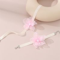 Beach Sweet Simple Style Flower Polyester Inlay Pearl Women's Bracelets Necklace main image 5