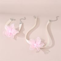 Beach Sweet Simple Style Flower Polyester Inlay Pearl Women's Bracelets Necklace sku image 2
