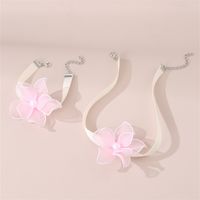 Playa Dulce Estilo Simple Flor Poliéster Embutido Perla Mujeres Pulsera Collar sku image 2