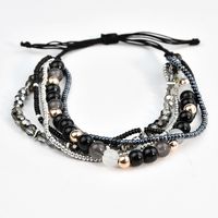 Simple Style Classic Style Color Block Artificial Crystal Gravel Seed Bead Beaded Braid Women's Bracelets sku image 2