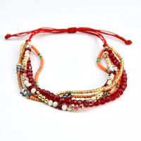 Simple Style Classic Style Color Block Artificial Crystal Gravel Seed Bead Beaded Braid Women's Bracelets sku image 3