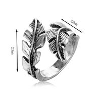 Hip-Hop Retro Feather Alloy Plating Gold Plated Men's Rings main image 2