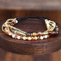 Simple Style Classic Style Color Block Artificial Crystal Gravel Seed Bead Beaded Braid Women's Bracelets main image 5