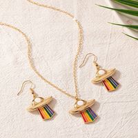 Simple Style Classic Style Color Block Alloy Iron Women's Earrings Necklace main image 2