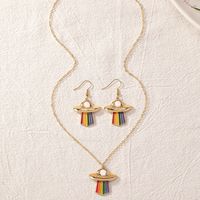 Einfacher Stil Klassischer Stil Farbblock Legierung Eisen Frau Ohrringe Halskette sku image 1