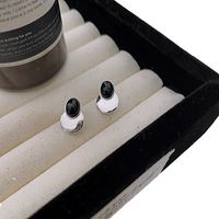 1 Pair Simple Style Round Inlay Sterling Silver Pearl Ear Studs main image 1