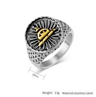Retro Simple Style Triangle Eye 304 Stainless Steel 18K Gold Plated Unisex Rings main image 2