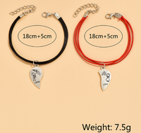 Basic Simple Style Classic Style Human Geometric Alloy Wax Rope Couple Bracelets main image 2