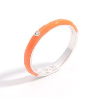 Sterling Silver White Gold Plated Casual Simple Style Plating Inlay Round Zircon Rings main image 3