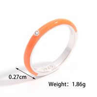 Sterling Silver White Gold Plated Casual Simple Style Plating Inlay Round Zircon Rings sku image 1