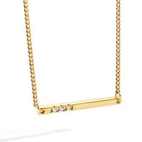 Copper 18K Gold Plated Simple Style Classic Style Plating Inlay Solid Color Zircon Pendant Necklace main image 9