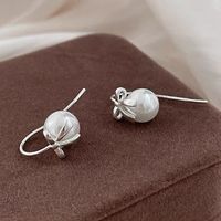 1 Pair Romantic Geometric Plating Inlay Sterling Silver Pearl Ear Studs main image 2