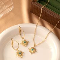 Elegant Classical Solid Color Alloy Natural Stone Women's Jewelry Set main image 3