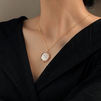 Copper 18K Gold Plated Simple Style Classic Style Plating Inlay Solid Color Zircon Pendant Necklace main image 8