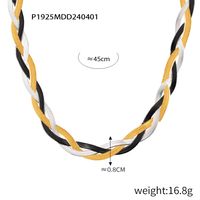304 Stainless Steel 18K Gold Plated Casual Simple Style Layered Plating Chain Solid Color Rings Earrings Necklace sku image 9