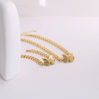 304 Stainless Steel 18K Gold Plated Cute Retro Plating Butterfly Necklace main image 1