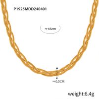 Edelstahl 304 18 Karat Vergoldet Lässig Einfacher Stil Geschichtet Überzug Kette Einfarbig Ringe Ohrringe Halskette sku image 15