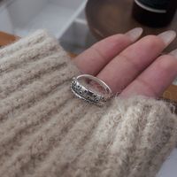 Sterling Silver Casual Plating Hollow Out Round Open Rings main image 3