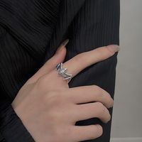 Sterling Silver Casual Plating Hollow Out Round Open Rings main image 7