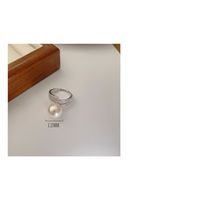 Sterling Silver Casual Inlay Solid Color Pearl Rings main image 6
