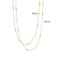 Acier Au Titane Style Simple Placage Couleur Unie Colliers Double Couche Collier main image 2