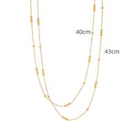 Titanium Steel Simple Style Plating Solid Color Double Layer Necklaces Necklace main image 2