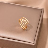 Nordic Style Simple Style Paper Clip Alloy Hollow Out Women's Rings main image 1