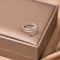 Nordic Style Simple Style Paper Clip Alloy Hollow Out Women's Rings sku image 2