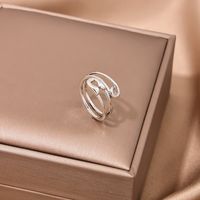 Nordic Style Simple Style Paper Clip Alloy Hollow Out Women's Rings main image 3