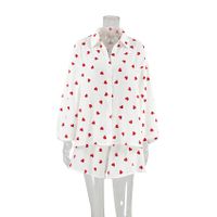 Home Women's Casual Lady Heart Shape Cotton Shorts Sets Pajama Sets sku image 13