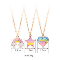 Casual Elegant Modern Style Color Block Alloy Zinc Wholesale Pendant Necklace main image 6