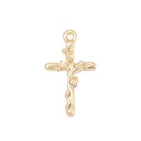 1 Piece 16 * 9mm Copper 18K Gold Plated White Gold Plated Cross Polished Pendant main image 7