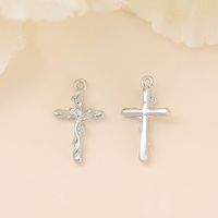 1 Piece 16 * 9mm Copper 18K Gold Plated White Gold Plated Cross Polished Pendant main image 6