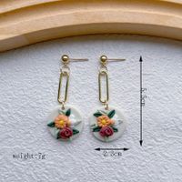1 Pair Pastoral Flower Handmade Soft Clay Drop Earrings main image 4