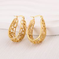 1 Paire Style IG Géométrique Placage Acier Inoxydable 304 Des Boucles D'Oreilles main image 4