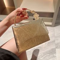 Women's Medium Pu Leather Solid Color Elegant Vintage Style Flip Cover Evening Bag main image 5