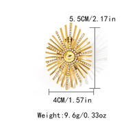 IG-Stil Moderner Stil Toller Stil Sonne Edelstahl 304 Vergoldet Zirkon Offener Ring In Masse main image 2