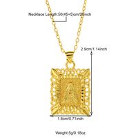Cobre Chapados en oro de 18k Casual Ahuecar Letra Collar Colgante main image 2