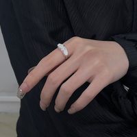 Sterling Silber IG-Stil Lässig Überzug Schuh Offener Ring sku image 1