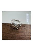 Sterling Silver Casual Plating Hollow Out Bow Knot Open Rings main image 2