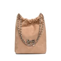 Women's Medium Pu Leather Solid Color Bow Knot Basic Classic Style Sewing Thread Magnetic Buckle Shoulder Bag sku image 5