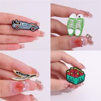 Cartoon Style Cute Cowboy Style Car Strawberry Shoe Alloy Stamping Stoving Varnish Plating Unisex Brooches main image 1