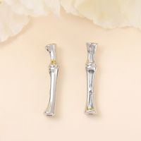 1 Piece 6*29mm Copper 18K Gold Plated White Gold Plated Bamboo Polished Spacer Bars main image 4